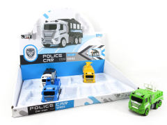 Die Cast Car Friction Police Car(12in1)