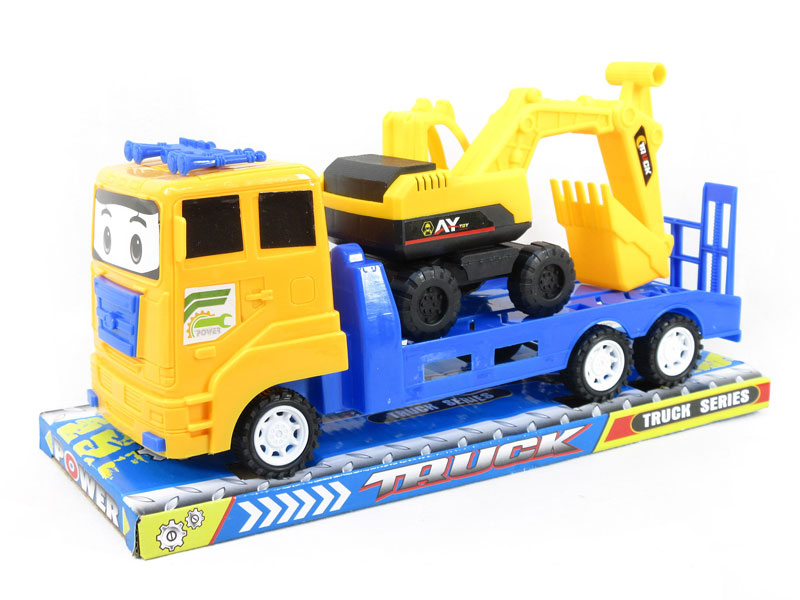 Friction Truck Tow Excavator toys