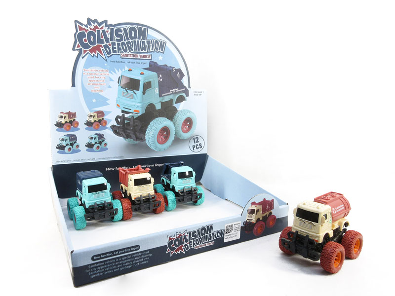 Friction Transforms Sanitation Truck(12in1) toys