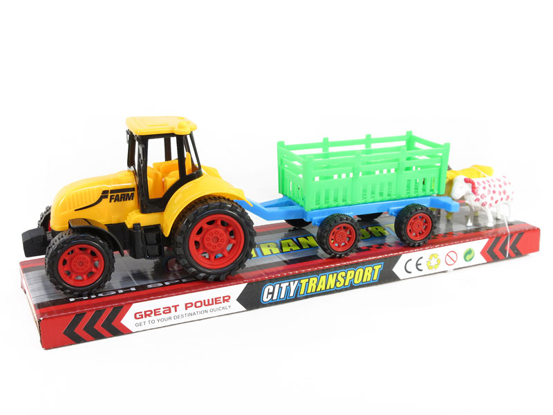Friction Farmer Truck Tow Animals(3C) toys