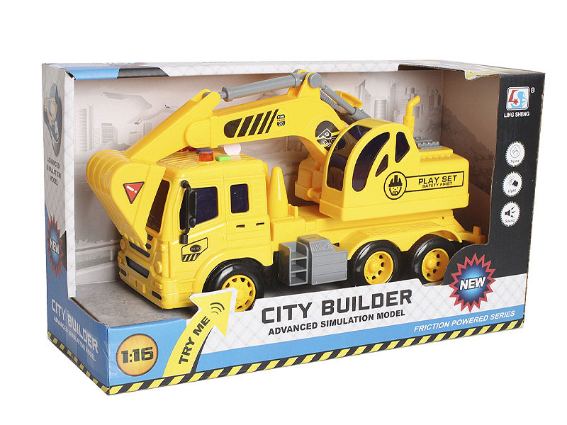 1:16 Friction Excavating Machinery W/L_M toys