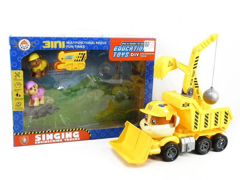 3in1 Friction Construction Truck Set W/L_S toys