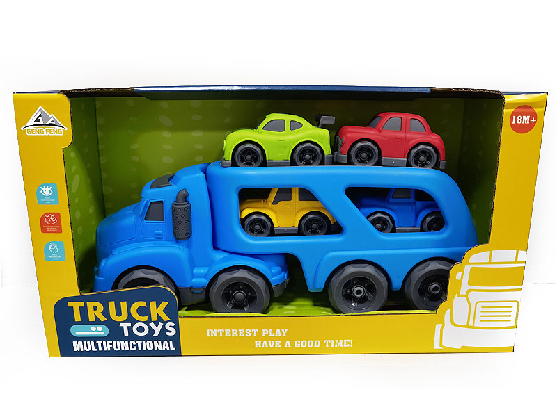 Friction Truck Tow Free Wheel Car W/L_S toys