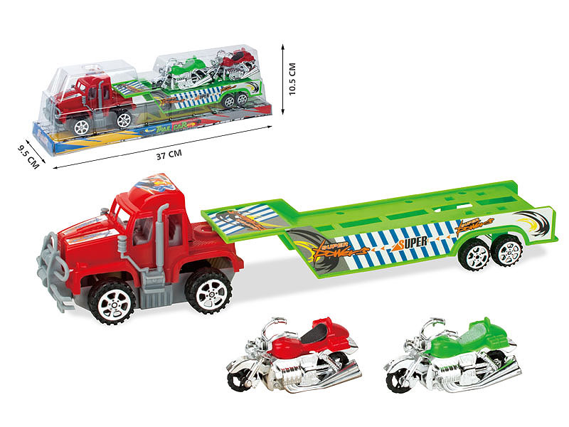 Friction Truck Tow Motorcycle(2C) toys