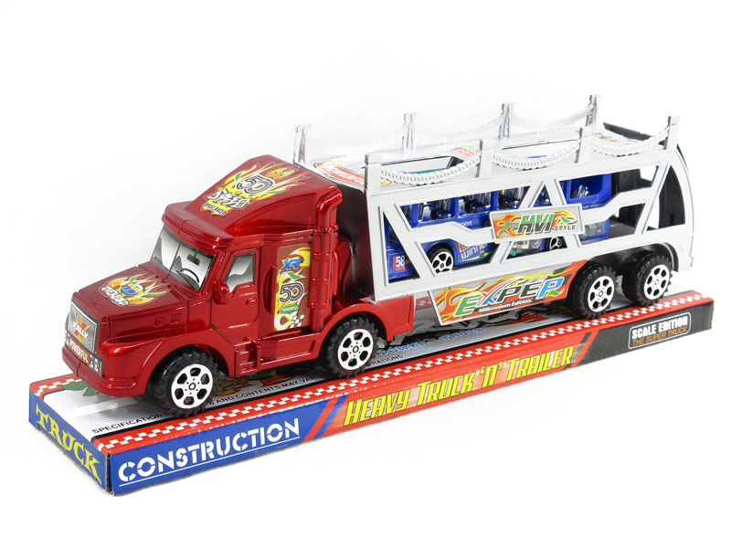 Friction Double Deck Trailer(2C) toys