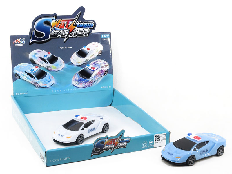 Friction Police Car W/L_S(8in1) toys