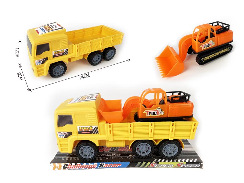 Friction Truck Tow Free Wheel Car(2S) toys