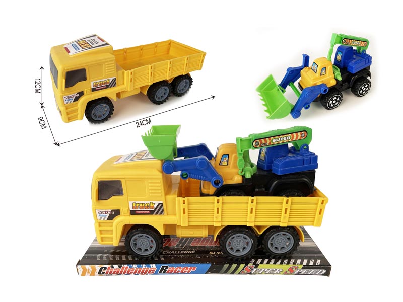 Friction Truck Tow Free Wheel Construction Truck(4S) toys