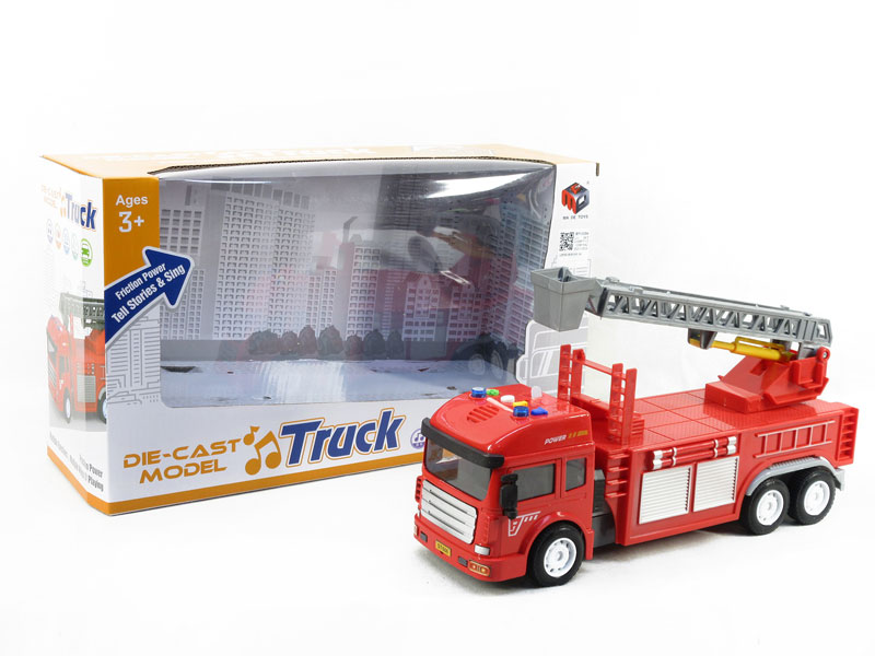 Die Cast Fire Engine Friction W/L_S toys