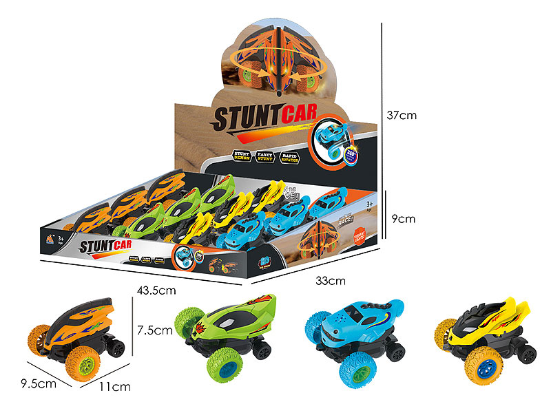 Friction Stunt Car W/L(12in1) toys