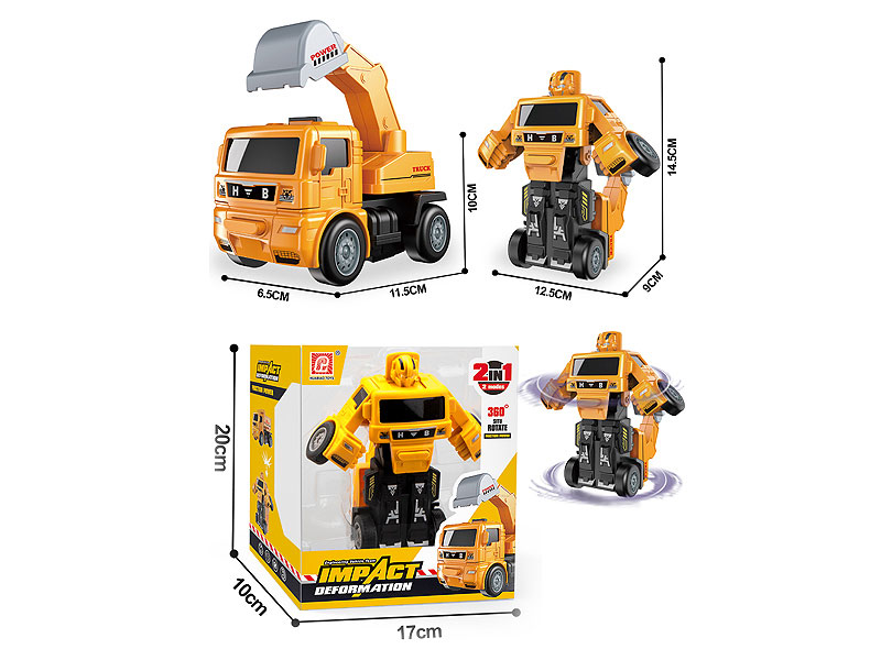 Friction Transforms Construction Truck toys
