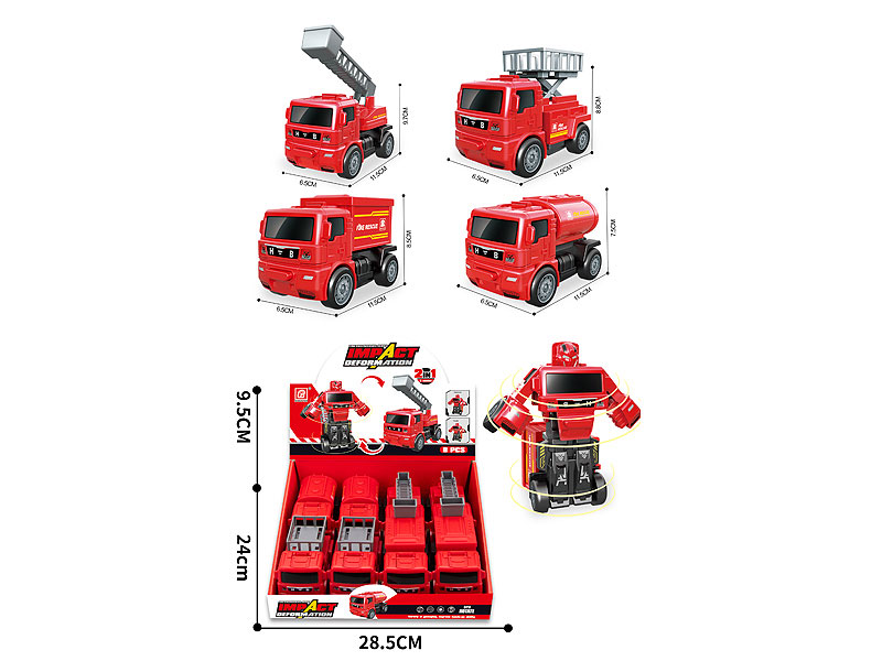 Friction Transforms Fire Engine(8in1) toys