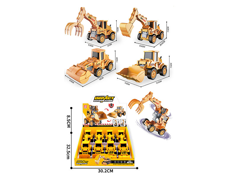 Friction Transforms Construction Truck(8in1) toys