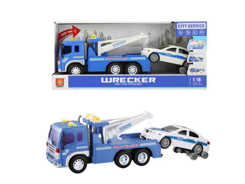 1:16 Friction Truck Tow Free Wheel Car W/L_S toys