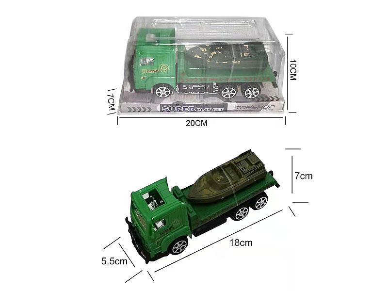 Friction Truck Tow Ship toys