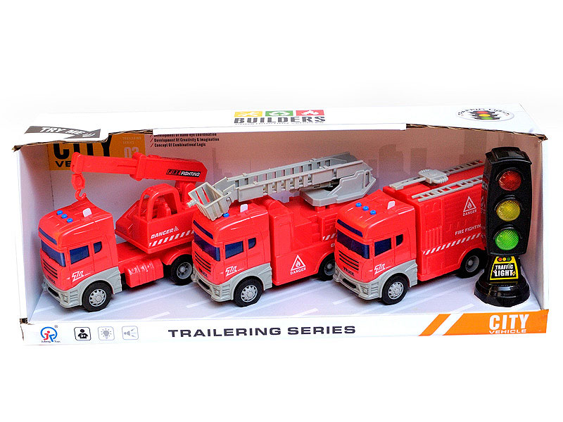 Friction Fire Engine W/L_S & Traffic Lights W/L_S(3in1) toys
