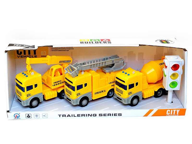 Friction Construction Truck W/L_S & Traffic Lights(3in1) toys
