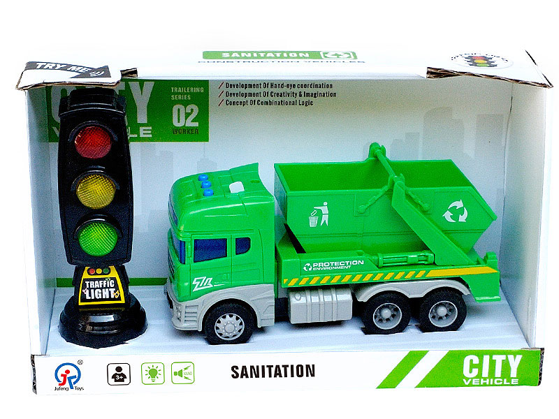 Friction Garbage Truck W/L_S & Traffic Lights W/L_S toys