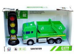 Friction Garbage Truck W/L_S & Traffic Lights W/L_S
