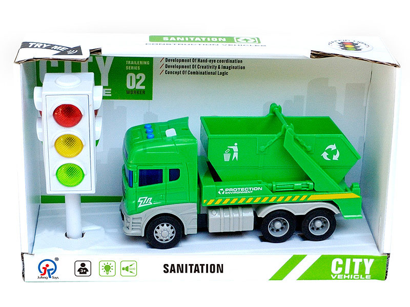 Friction Garbage Truck W/L_S & Traffic Lights W/L toys