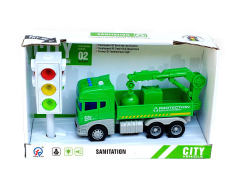 Friction Sanitation Truck W/L_S & Traffic Lights