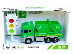 Friction Garbage Truck W/L_S & Traffic Lights