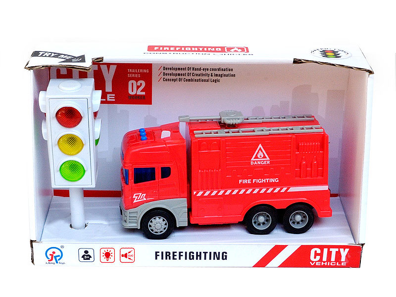 Friction Fire Engine W/L_S & Traffic Lights toys