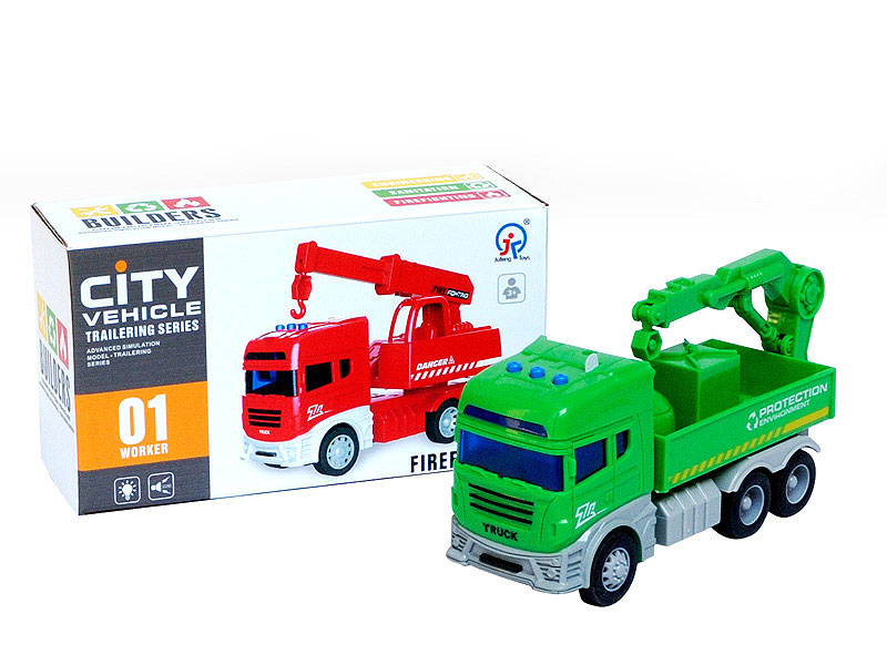 Friction Sanitation Truck W/L_S toys
