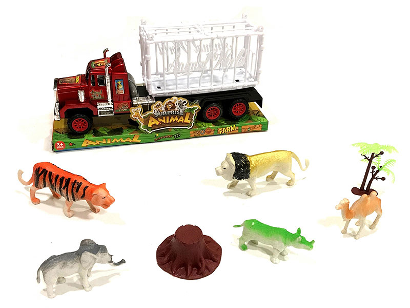 Friction Trailer Tow 5 Animals toys