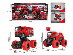 Die Cast Fire Engine Friction(2in1)