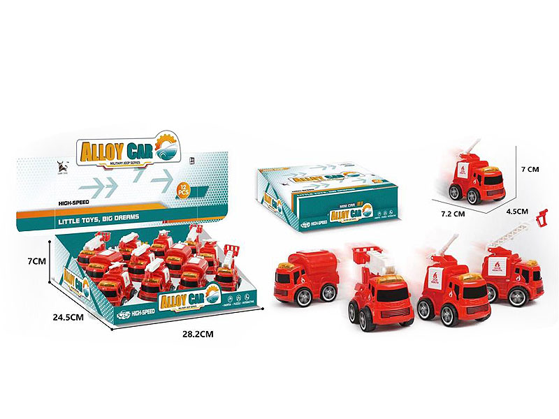 Die Cast Fire Engine Friction(12in1) toys