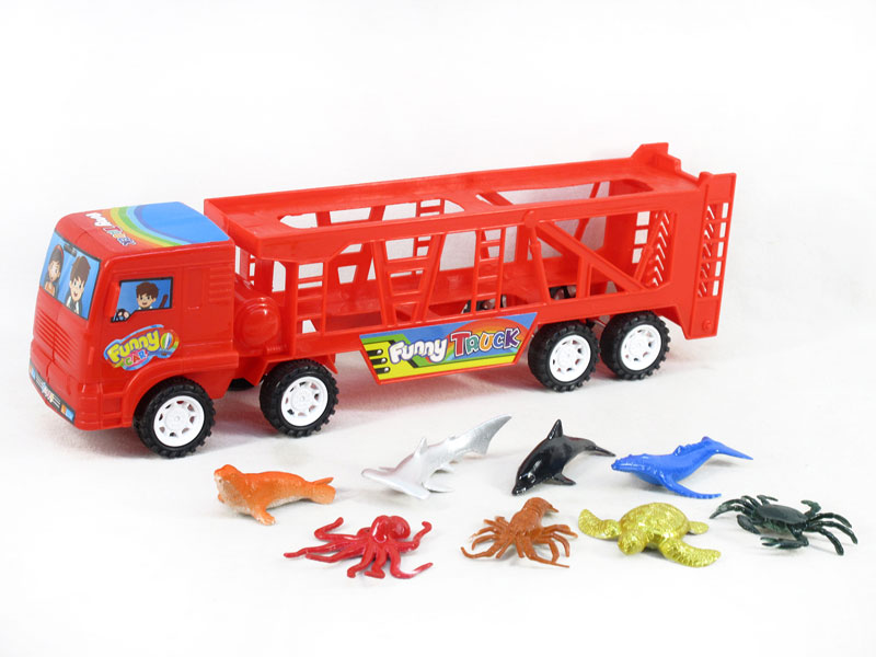 Friction Truck Tow Animal(2C) toys