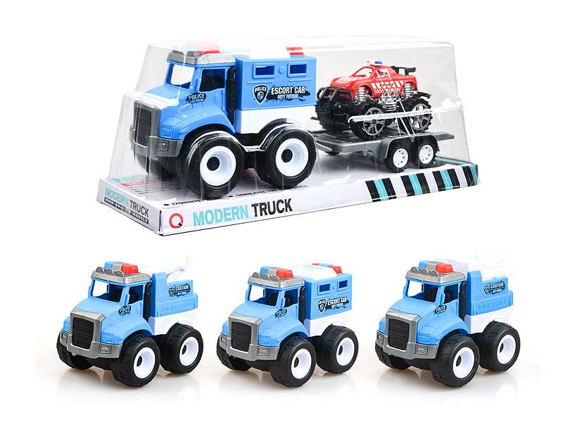 Friction Truck Tow Friction Police Car toys