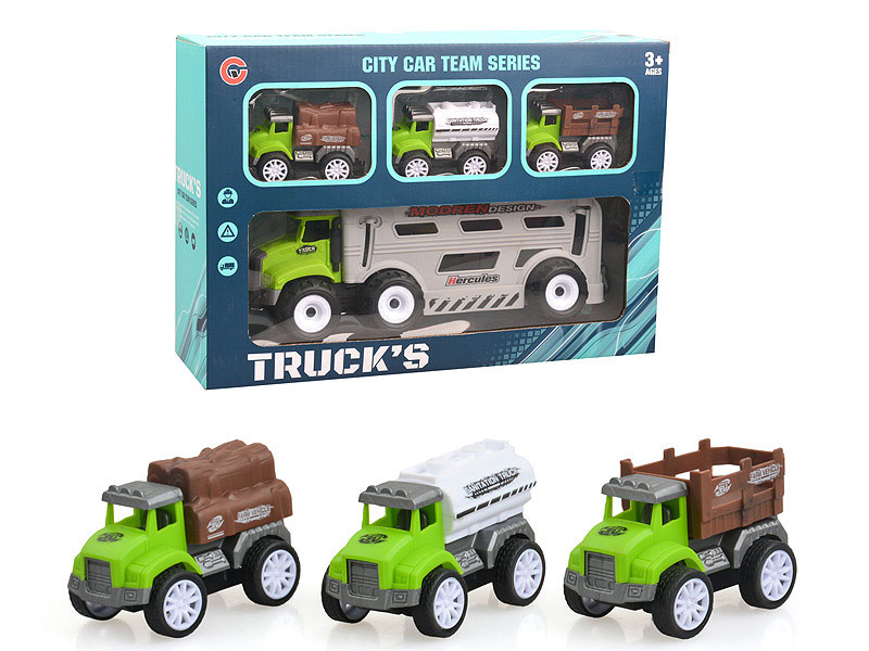 Friction Farmer Truck & Pull Back Car toys