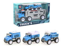 Friction Truck Tow Pull Back Police Car