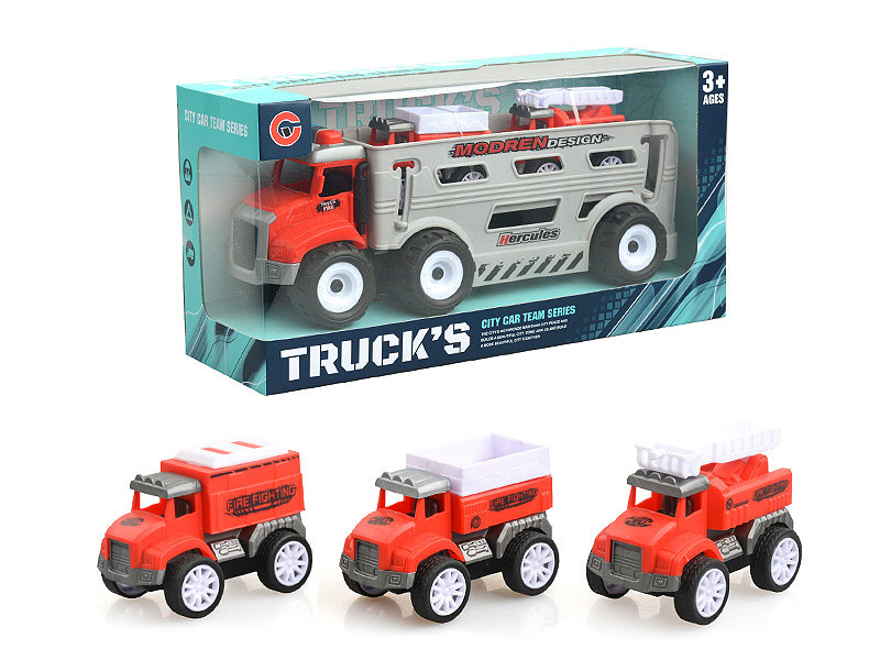 Friction Fire Engine Tow Pull Back Fire Engine toys