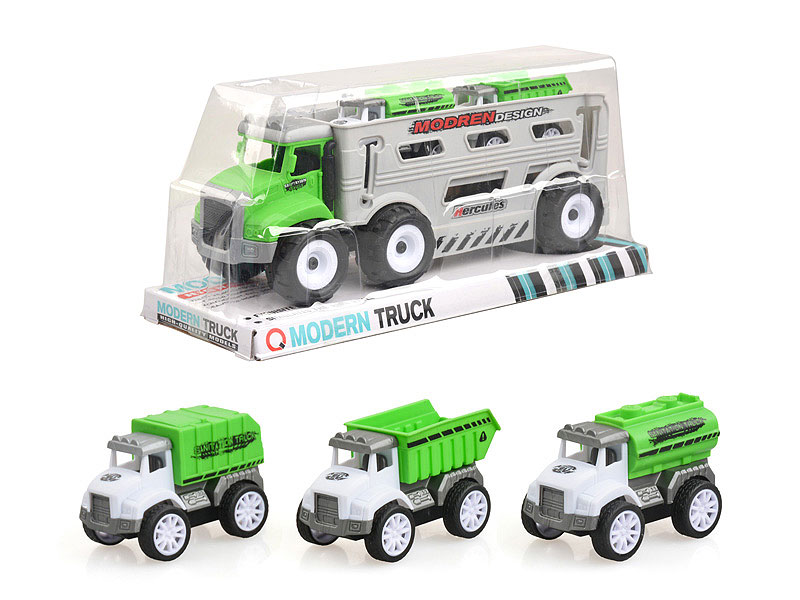 Friction Sanitation Truck Tow Pull Back Sanitation Truck toys