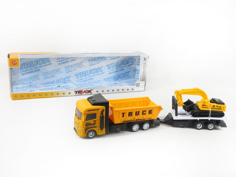 Friction Construction Truck Tow Construction Truck(2S) toys