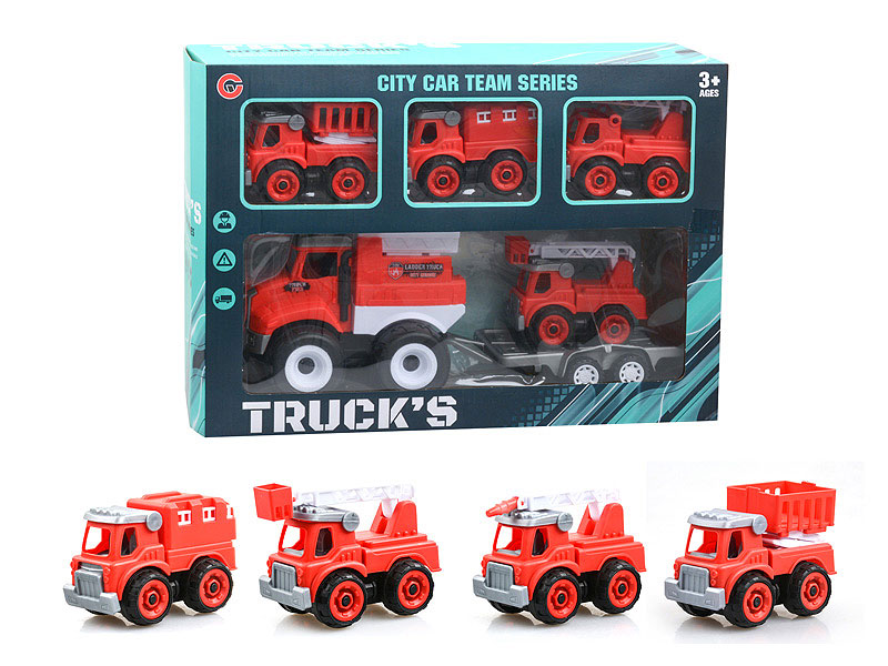 Friction Fire Engine Tow Free Wheel Fire Engine toys