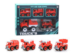 Friction Fire Engine Tow Free Wheel Fire Engine