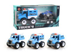 Friction Truck Tow Friction Police Car