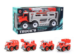 Friction  Fire Engine Tow Free Wheel Fire Engine
