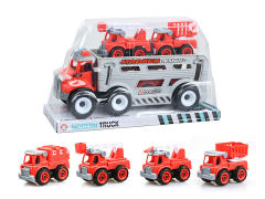 Friction Fire Engine Tow Free Wheel Fire Engine