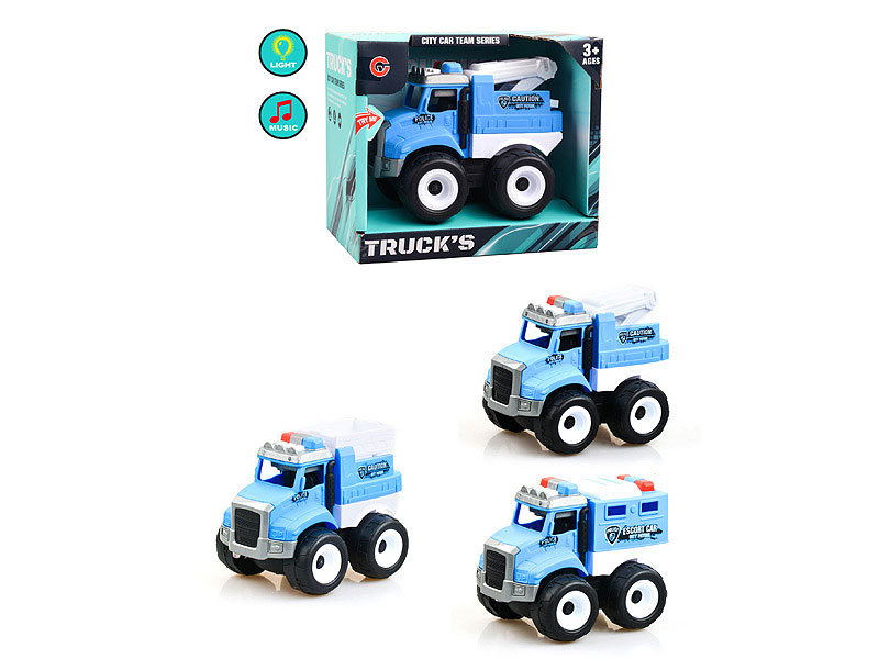 Friction Police Car W/L_M(3S) toys