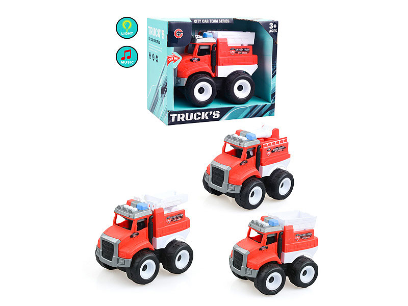 Friction Fire Engine W/L_M(3S) toys