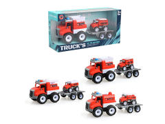 Friction Fire Engine Tow Pull Back Fire Engine(3S)