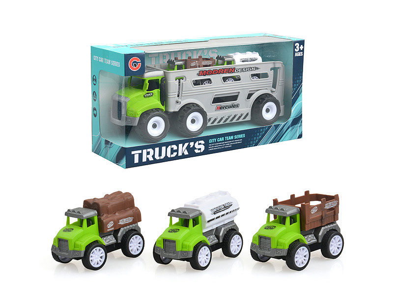Friction Farmer Truck Tow Pull Back Car toys