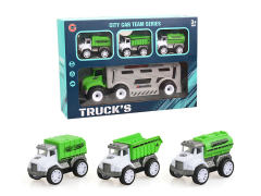 Friction Sanitation Truck & Pull Back Car toys