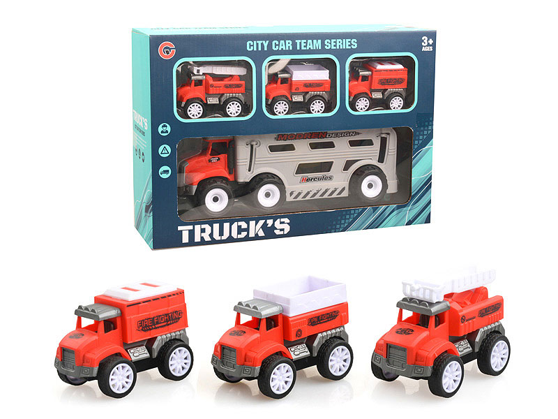 Friction Fire Engine & Pull Back Car toys