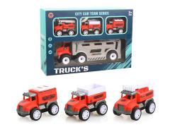Friction Fire Engine & Pull Back Car